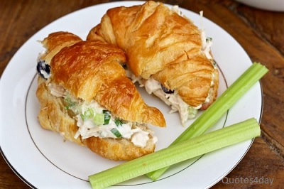 Croissants with chicken salad
